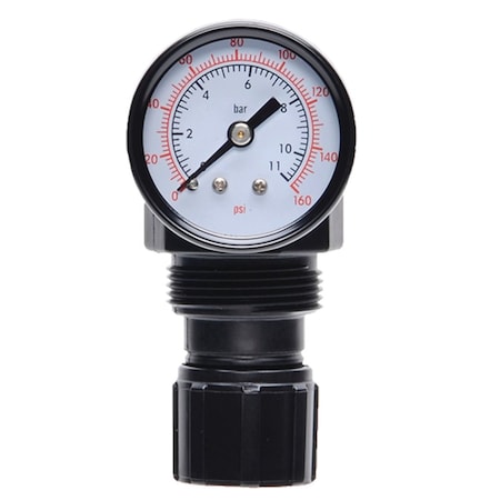 Regulator Miniature Series, Piston,Self-relieving, Standard Flow, 0-125 (0-8.6) Pressure Range,Knob